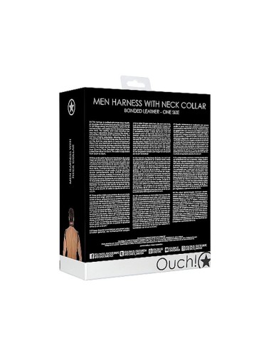 Men Harness with Neck Collar - One Size