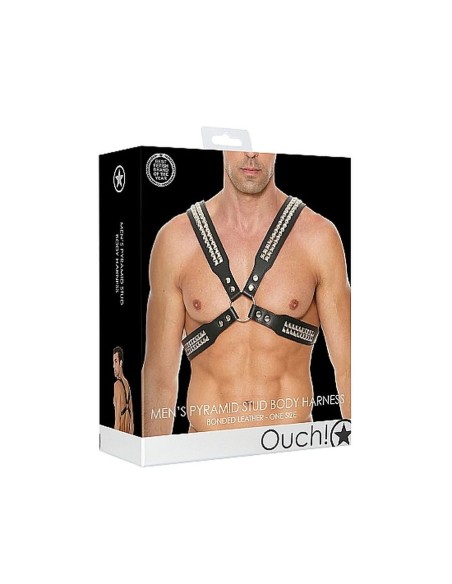 Men's Pyramid Stud Body Harness - One Sk