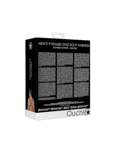 Men's Pyramid Stud Body Harness - One Sk 2