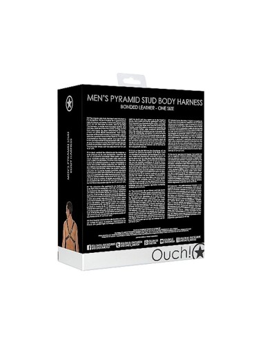 Men's Pyramid Stud Body Harness - One Sk