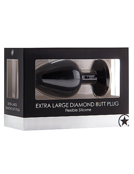 Extra Large Diamond Butt Plug - Black acquista online su Porky's Store