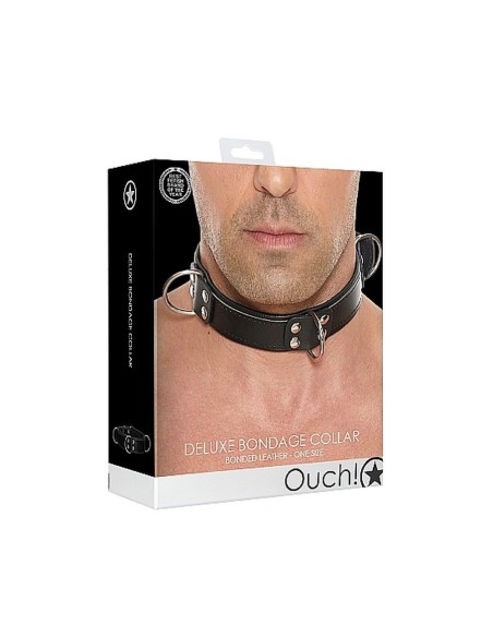Deluxe Bondage Collar - One Size - Black