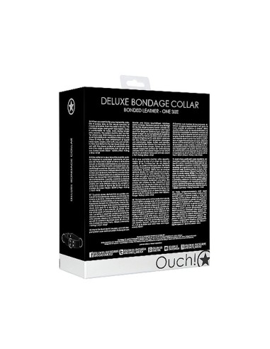 Deluxe Bondage Collar - One Size - Black