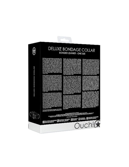 Deluxe Bondage Collar - One Size - Black