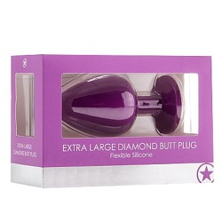 Extra Large Diamond Butt Plug - Purple acquista online su Porky's Store 2