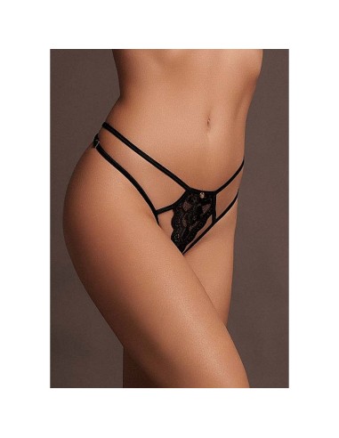 Faye - Lace Thong with Adjustable Slide