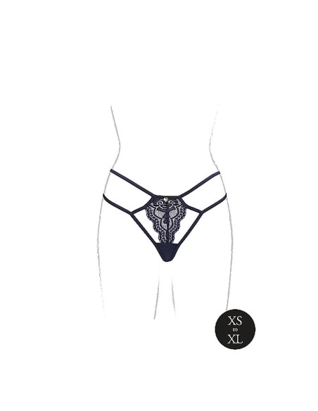 Faye - Lace Thong with Adjustable Slide