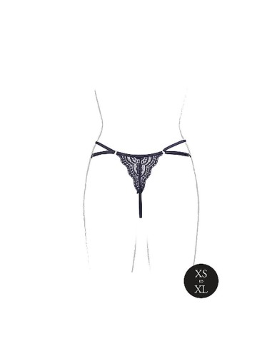 Faye - Lace Thong with Adjustable Slide