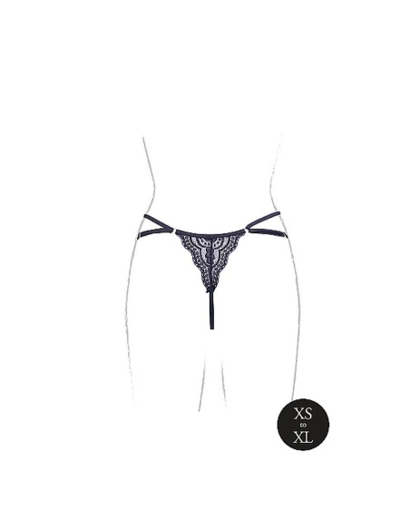 Faye - Lace Thong with Adjustable Slide