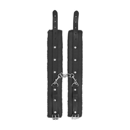 Ouch! Plush Leather Ankle Cuffs - Black acquista online su Porky's Store