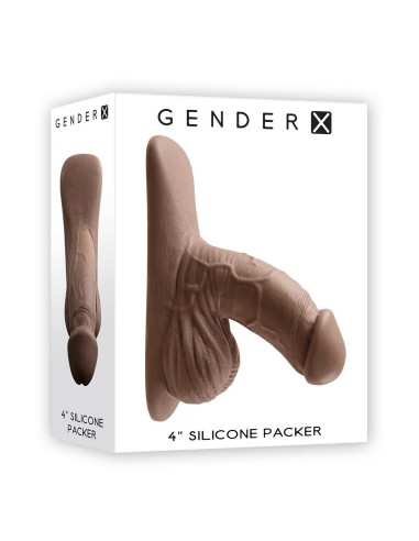 GENDER X 4 INCH SILICONE PACKER DARK