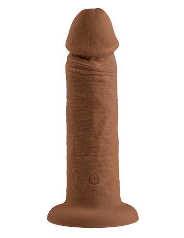 EVOLVED 6 INCH VIBRATING DONG DARK FLESH