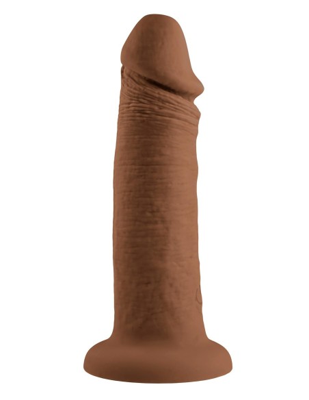 EVOLVED 6 INCH VIBRATING DONG DARK FLESH
