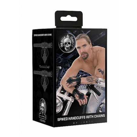 Handcuffs with Spikes and Chains - Blac acquista online su Porky's Store