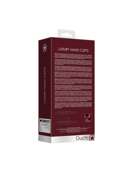 Luxury Hand Cuffs - Burgundy acquista online su Porky's Store