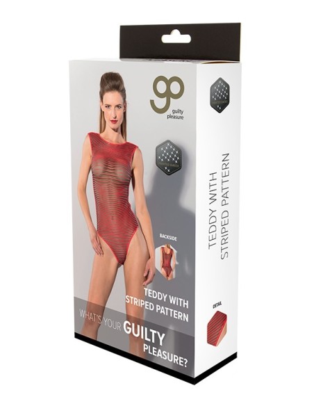 GP PRINTED DATEX STRIPED TEDDY RED