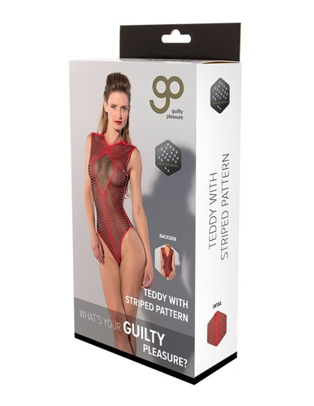 GP PRINTED DATEX STRIPED TEDDY RED