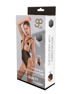 GP PRINTED DATEX CUPLESS BODY WITH STRIPED PATTERN BLACK