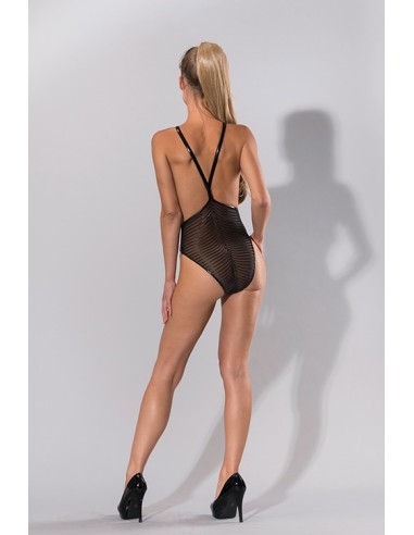 GP PRINTED DATEX CUPLESS BODY WITH STRIPED PATTERN BLACK