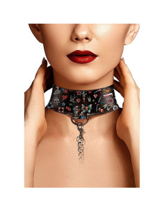 Printed Collar With Leash - Old School acquista online su Porky's Store