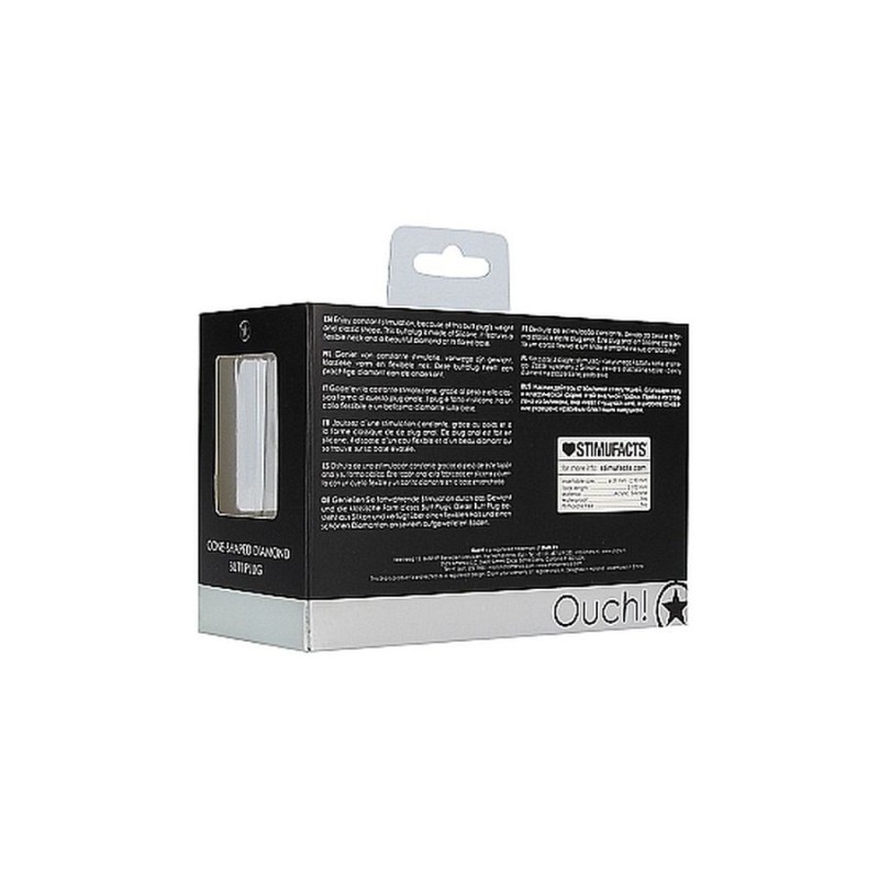 Cone-Shaped Diamond Butt Plug - Black acquista online su Porky's Store