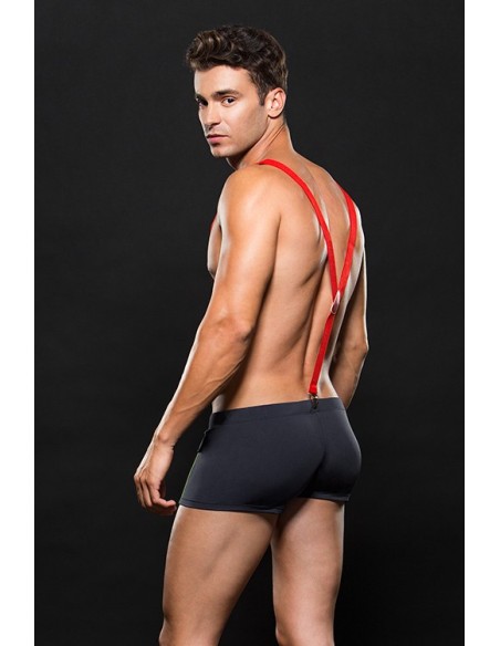 FIREMAN COSTUME 2PCS BLUE