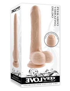 EVOLVED PEEK A BOO VIBRATING DILDO 8 INC