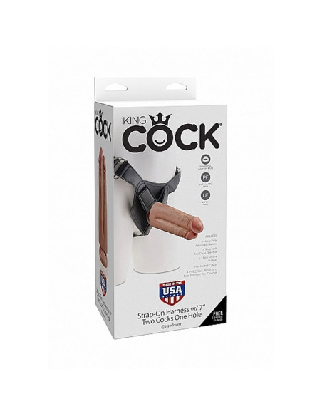 Strap-On Harness  w/ 7" Two Cocks One Ho acquista online su Porky's Store