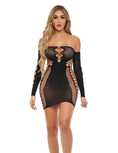 DIAMOND DRIPPIN DRESS BLACK