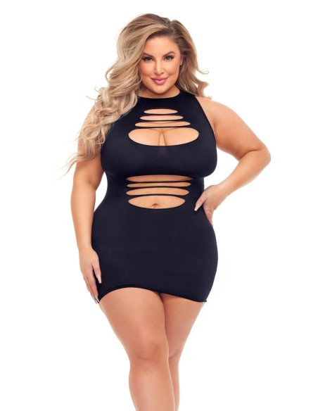 CAN'T COMMIT DRESS BLACK