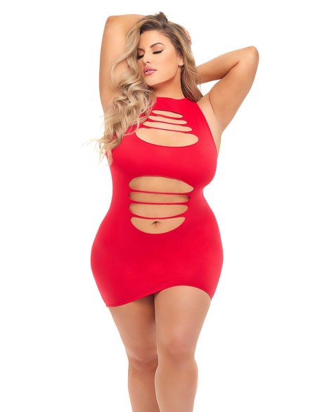 CAN'T COMMIT DRESS RED