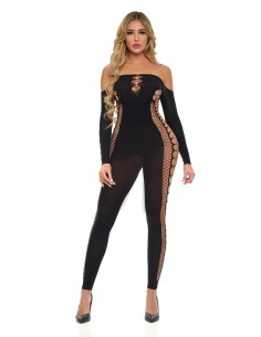 DIAMOND DRIPPIN BODYSTOCKING BLACK
