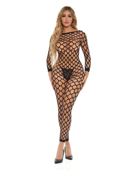 SWIPE RIGHT CROTCHLESS BODYSTOCKING BLACK