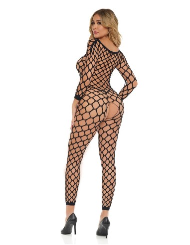 SWIPE RIGHT CROTCHLESS BODYSTOCKING BLACK