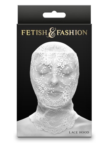 FETISH & FASHION LACE HOOD WHITE
