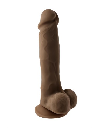 SELOPA 6.5 INCH NATURAL FEEL DILDO, DARK