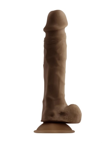 SELOPA 6.5 INCH NATURAL FEEL DILDO, DARK