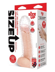 SIZE UP CLEAR VIEW TEXTURED PENIS EXTEND