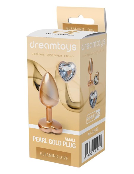 GLEAMING LOVE PEARL GOLD PLUG SMALL