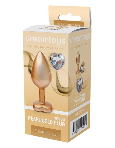 GLEAMING LOVE PEARL GOLD PLUG MEDIUM