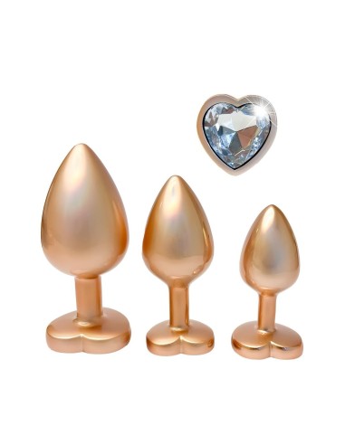 GLEAMING LOVE PEARL GOLD PLUG SET