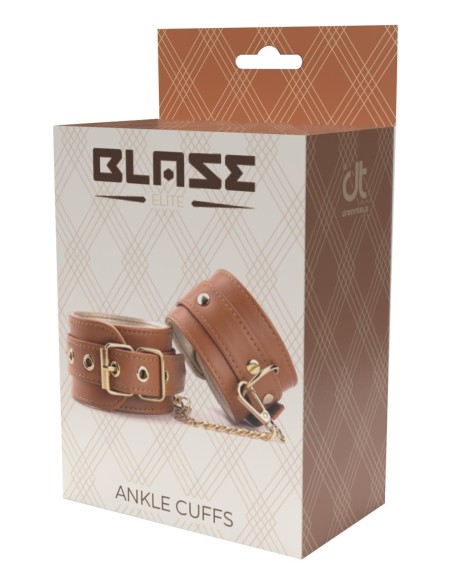 BLAZE ELITE ANKLE CUFFS COGNAC VEGAN LEA