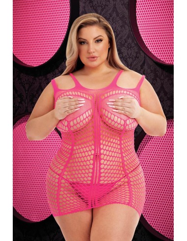 LAPDANCE SHREDDED MINI DRESS PINK