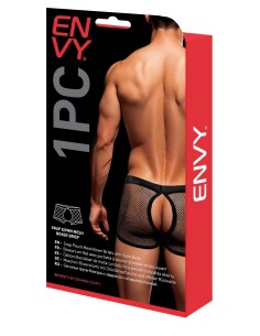ENVY SNAP DOWN MESH BOXER BRIEF BLACK
