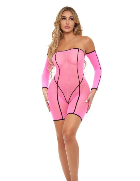 DOUBLE VISION BODYSUIT SET PINK