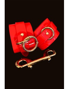 KINKY DIVA WRIST CUFFS RED 2