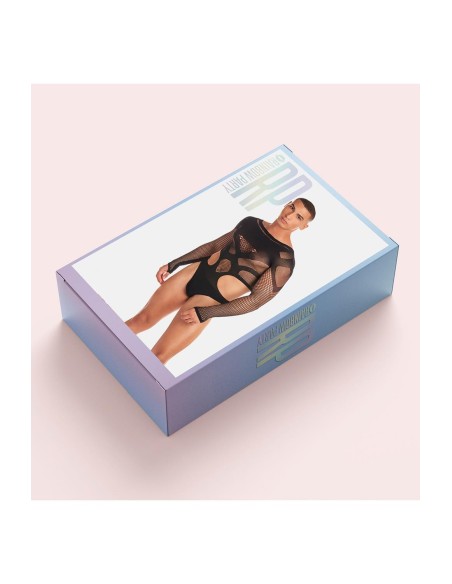 RAINBOW PARTY OUT OF ORBIT BODYSUIT BLACK