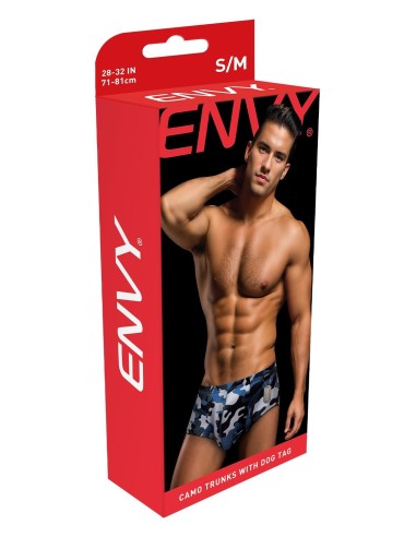 ENVY CAMO TRUNKS WITH DOG TAG NAVY