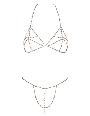 Bra Set Chain Gold