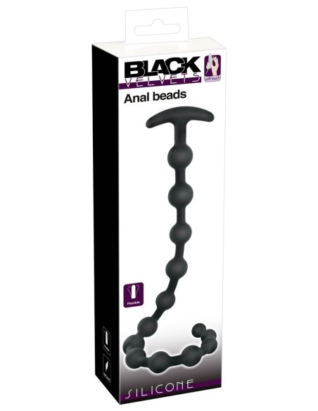 Black Velvets Anal Beads Silic